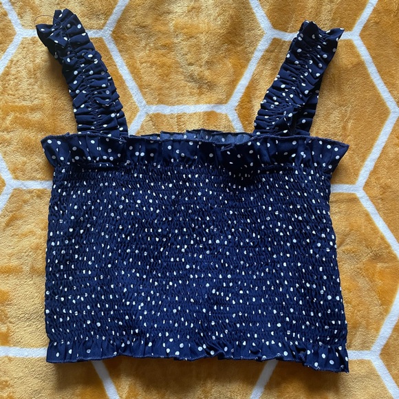 Ruffle square neck crop top - Picture 1 of 3